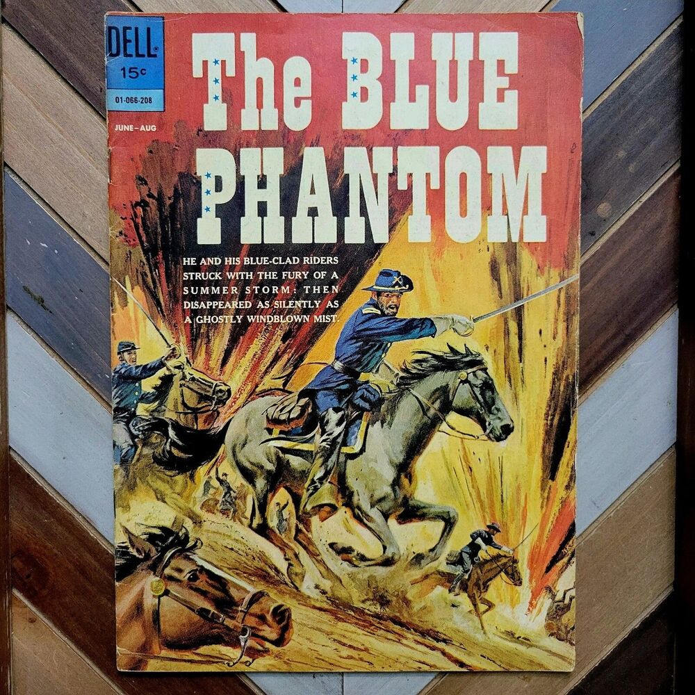 BLUE PHANTOM (1962 Dell One-Shot) VG+ CIVIL WAR Stories Grey Tone Painted Cover